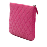 Small Quilted Caviar O Case Clutch